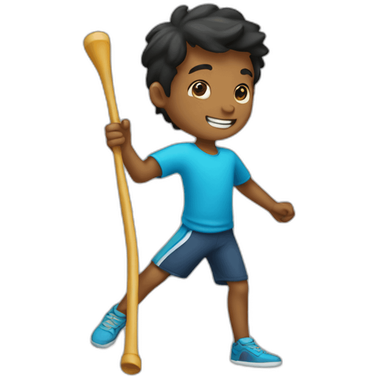 boy twirling baton emoji