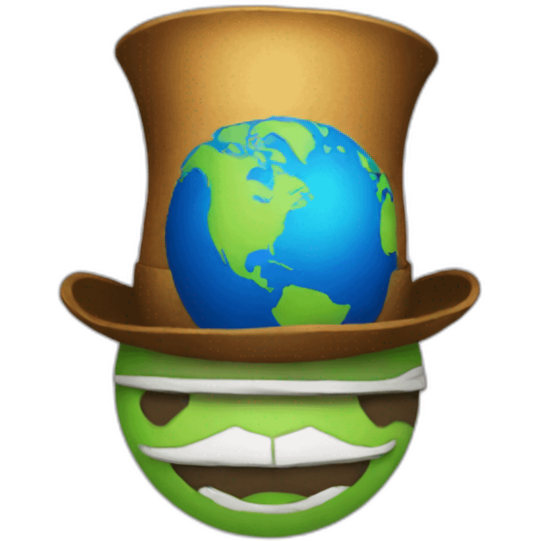 Earth tophat emoji