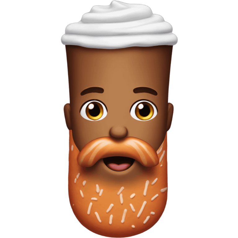 Dunkin with a beard emoji