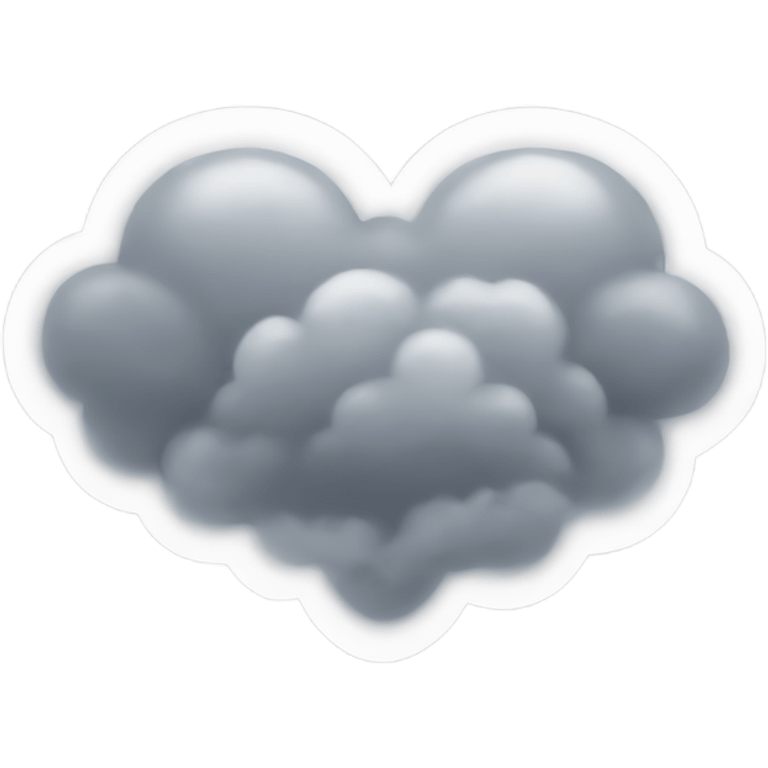 Grey cloud heart emoji