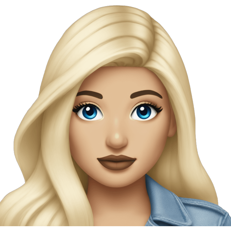 blonde kylie jenner with blue eyes emoji