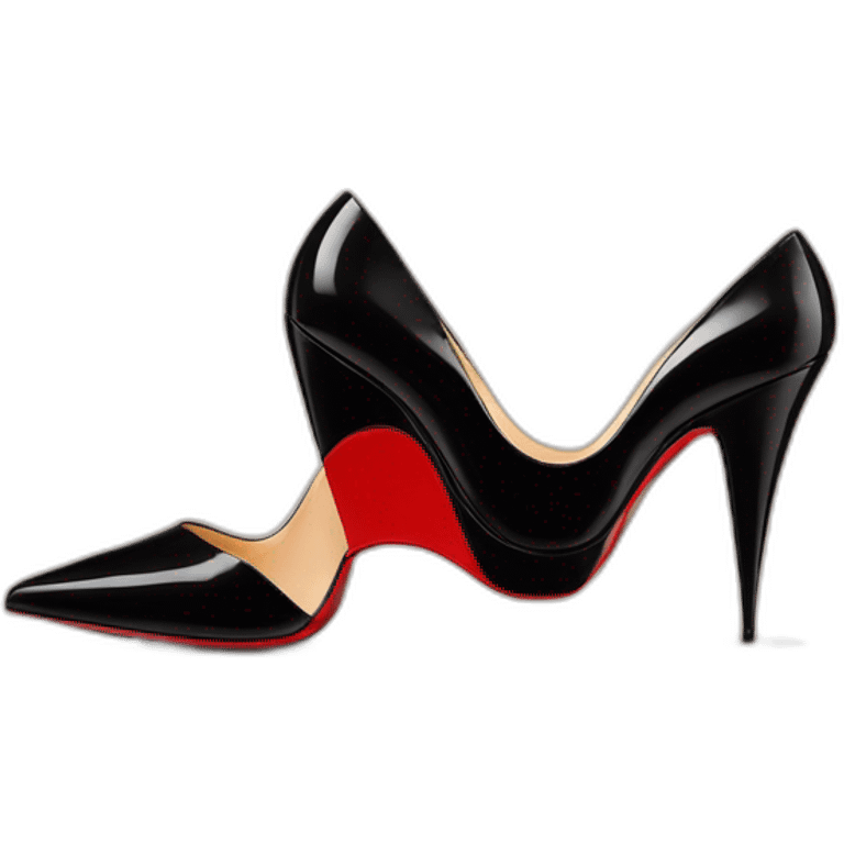 One WEDGE heel LOUBOUTIN black PATENT emoji