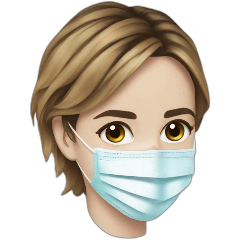 Emma Watson wearing surgical mask  emoji