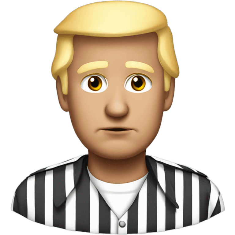 super realistic Donald Trump in prison uniform emoji