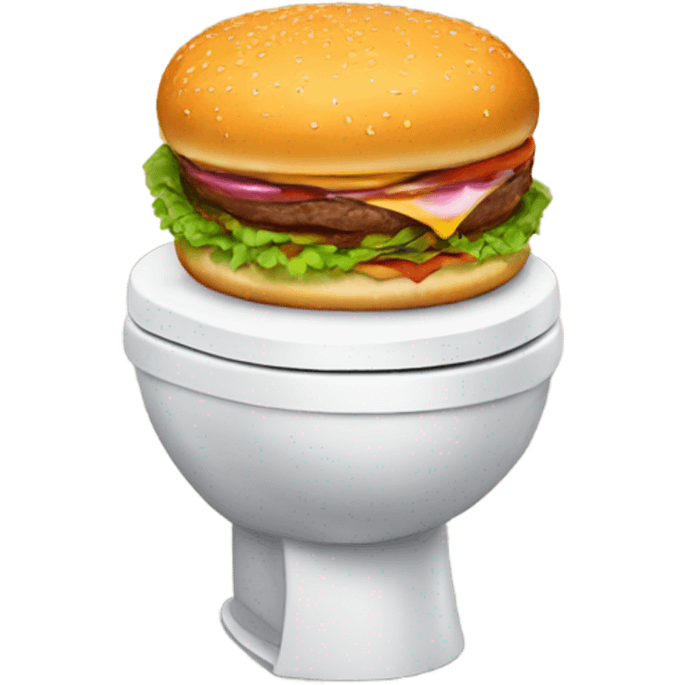 Toilet burger emoji