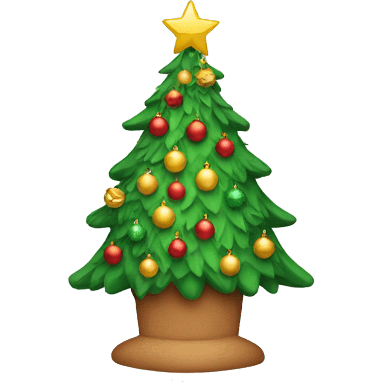 a decorated Christmas tree emoji