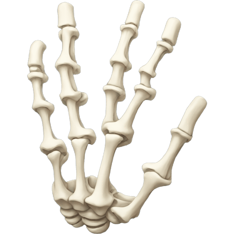 The skeleton's hand emoji