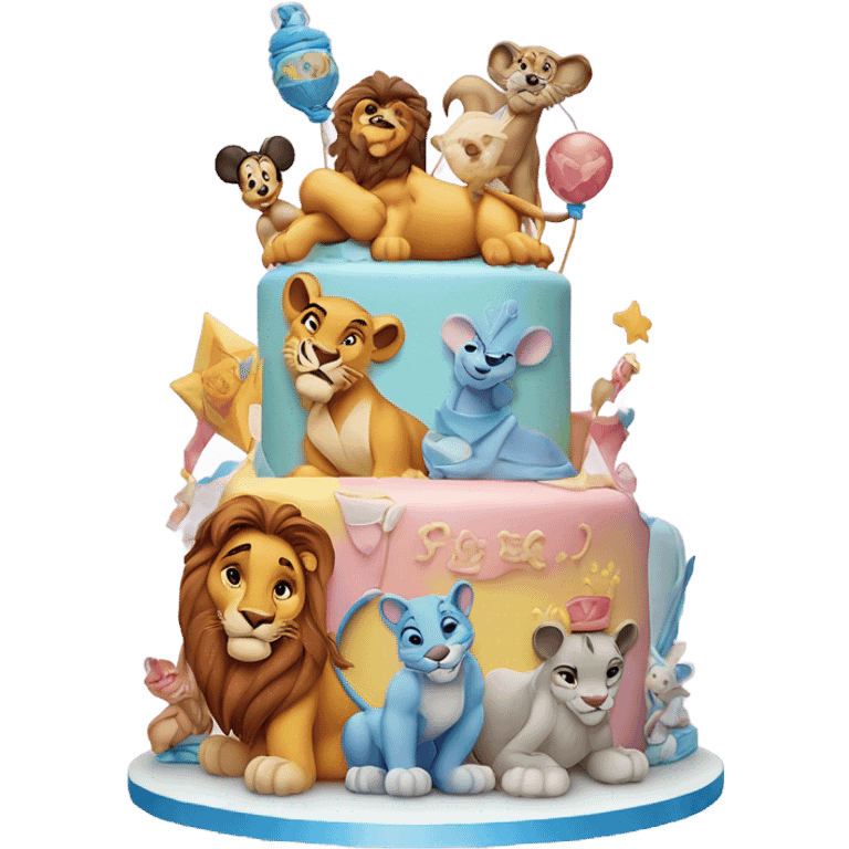 Pastel de disney emoji