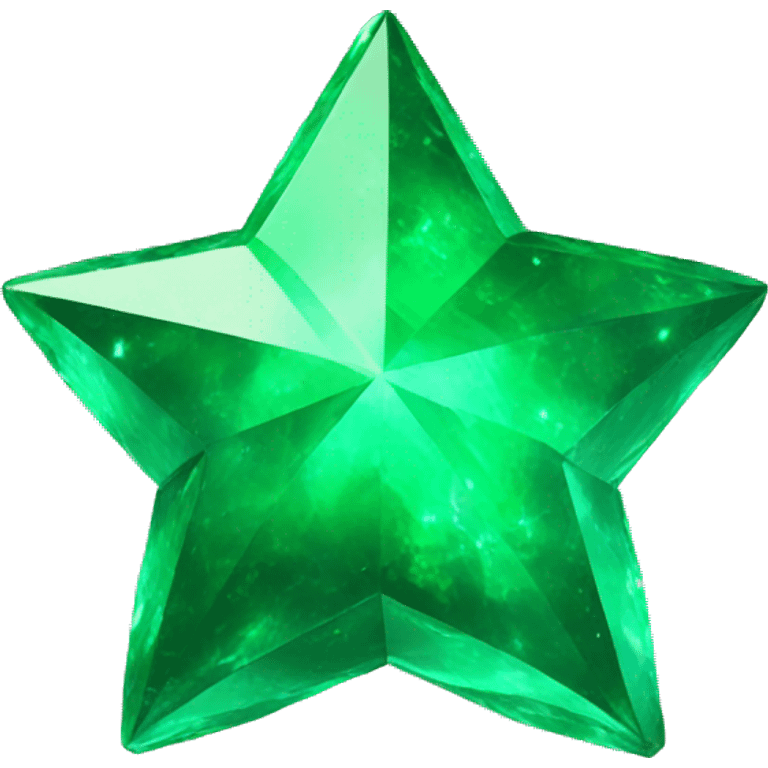 3D big emerald star emoji