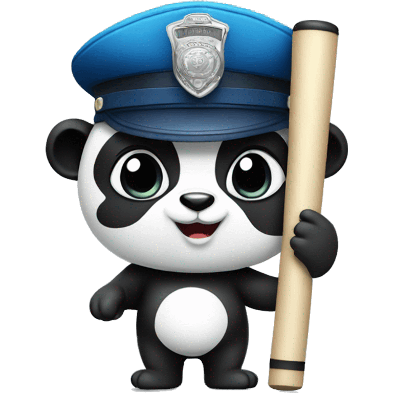 panda with baton and police cap emoji  emoji