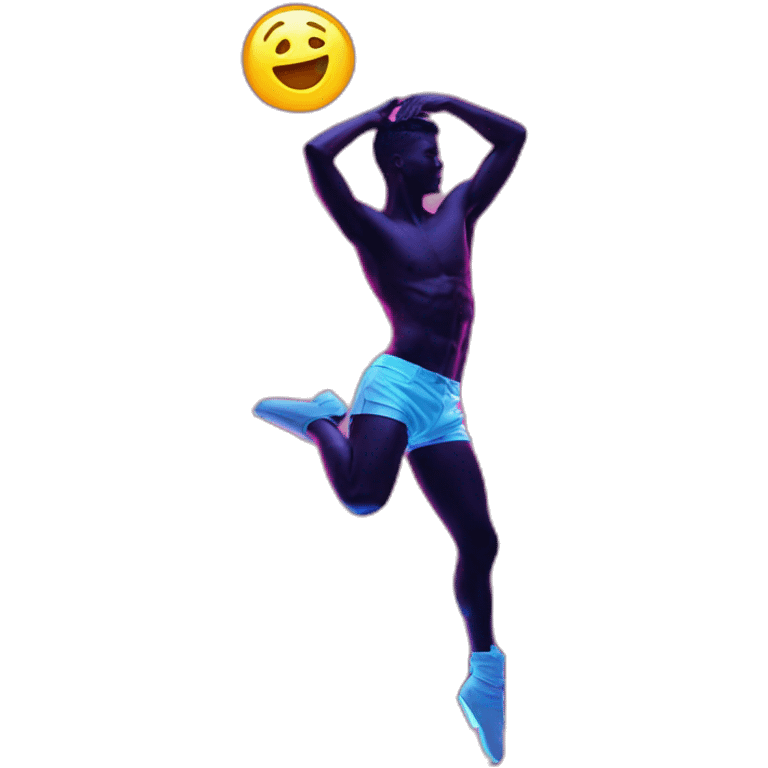  male dancer neon sign booty emoji