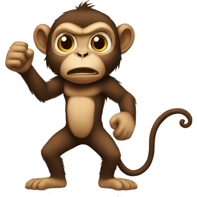 young and angry monkey emoji