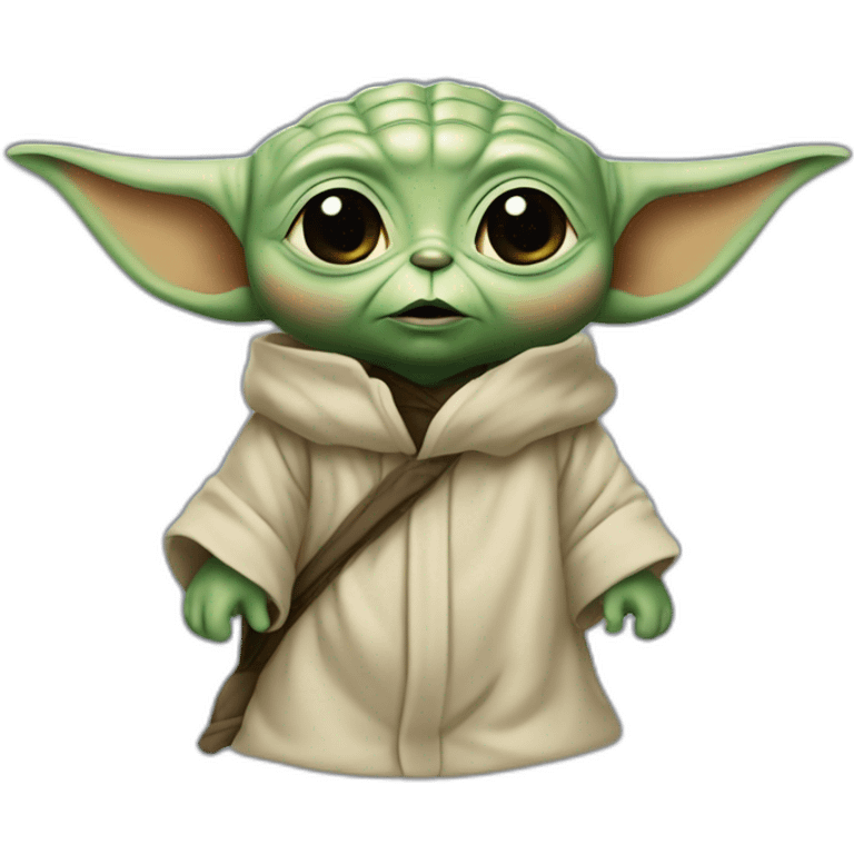 Bébé Yoda qui boit de la bièrre emoji