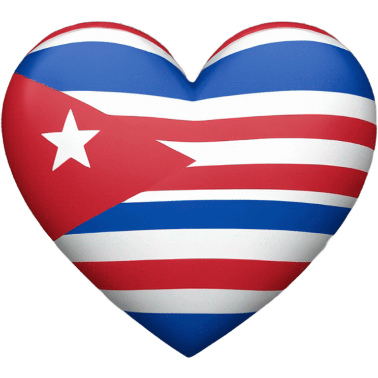 Puerto Rican flag heart emoji