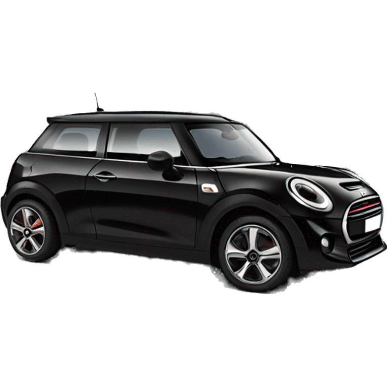 Mini Cooper SE in black emoji