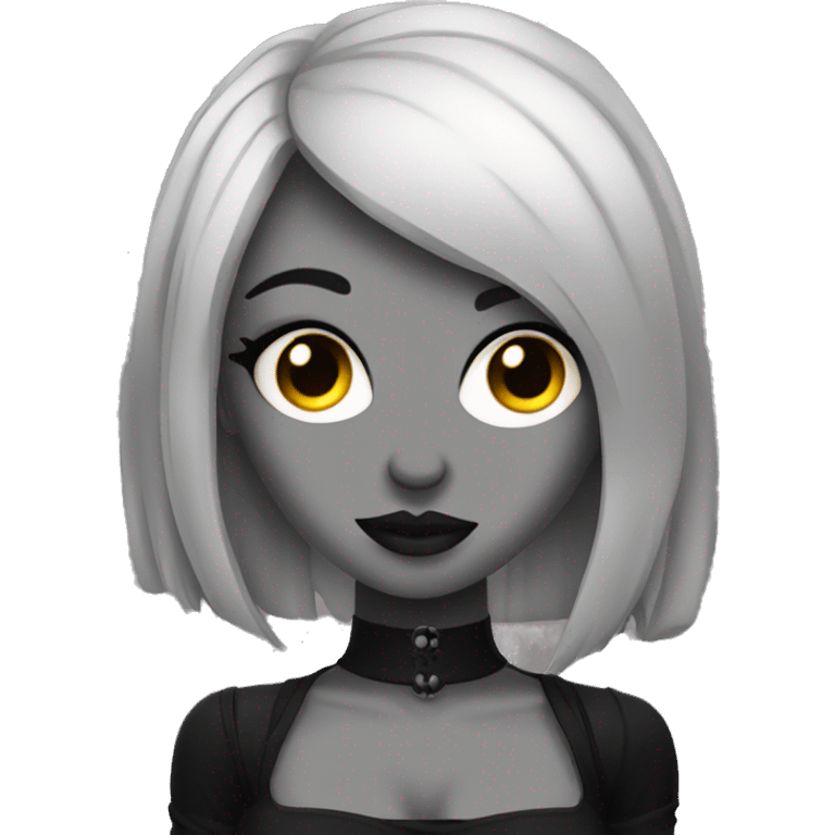 goth seductive girl with torso showing  emoji