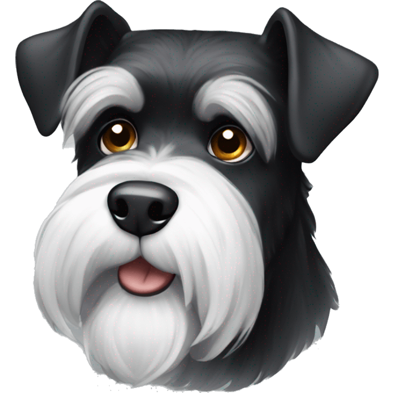 Black and white phantom schnauzer emoji