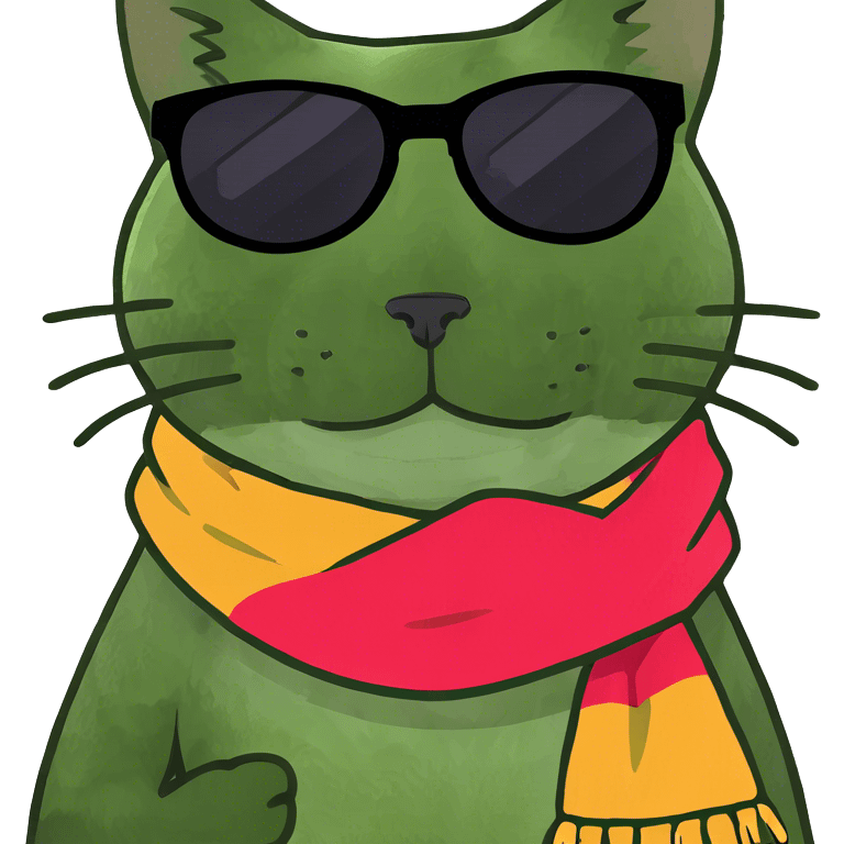 Cat with sunglasses emoji