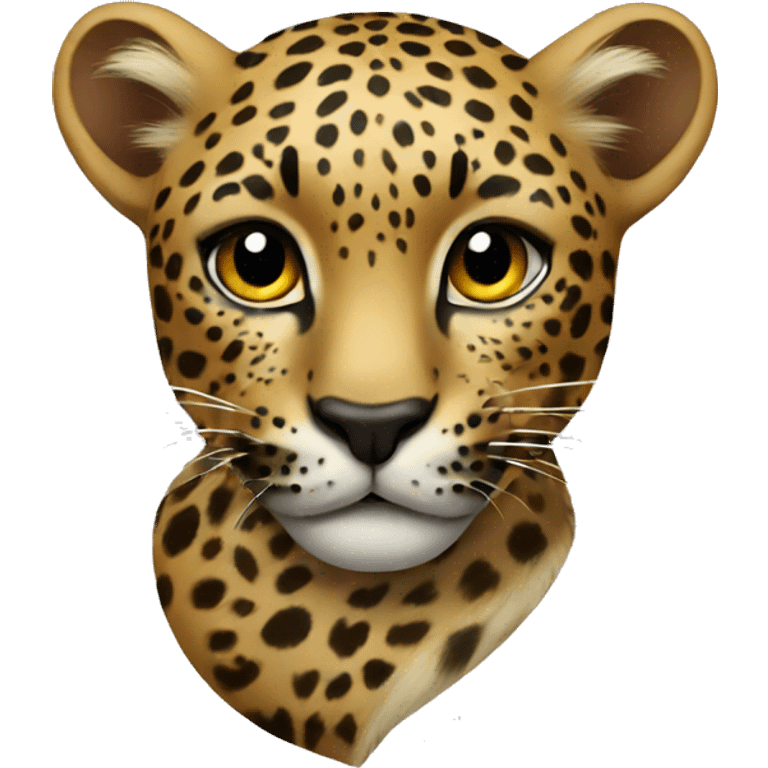 Leopard heart emoji