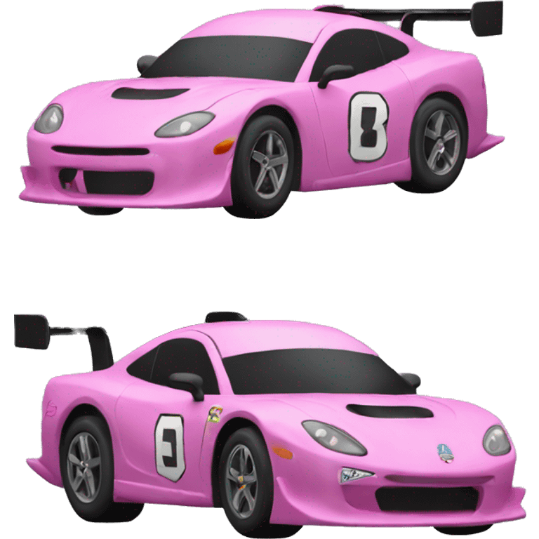 Pink race car emoji