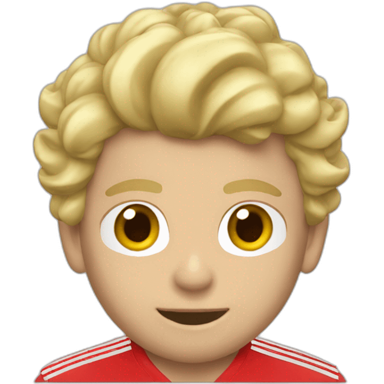 blonde manchester united player kicking emoji