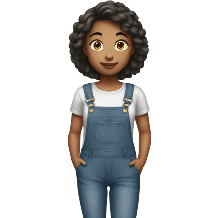 Girl with an Overalls emoji