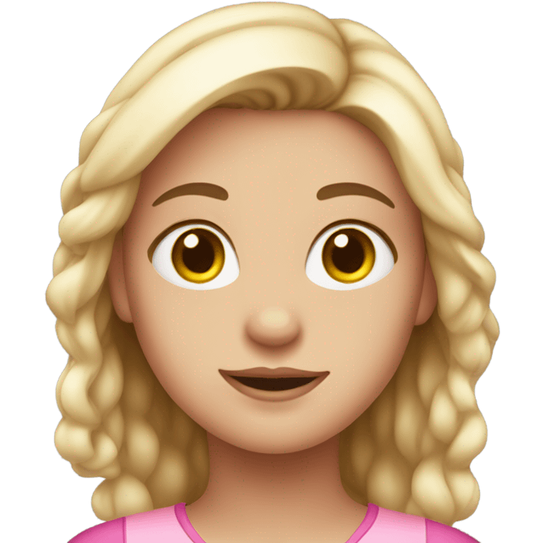 Fair skin girl with pink outfit  emoji