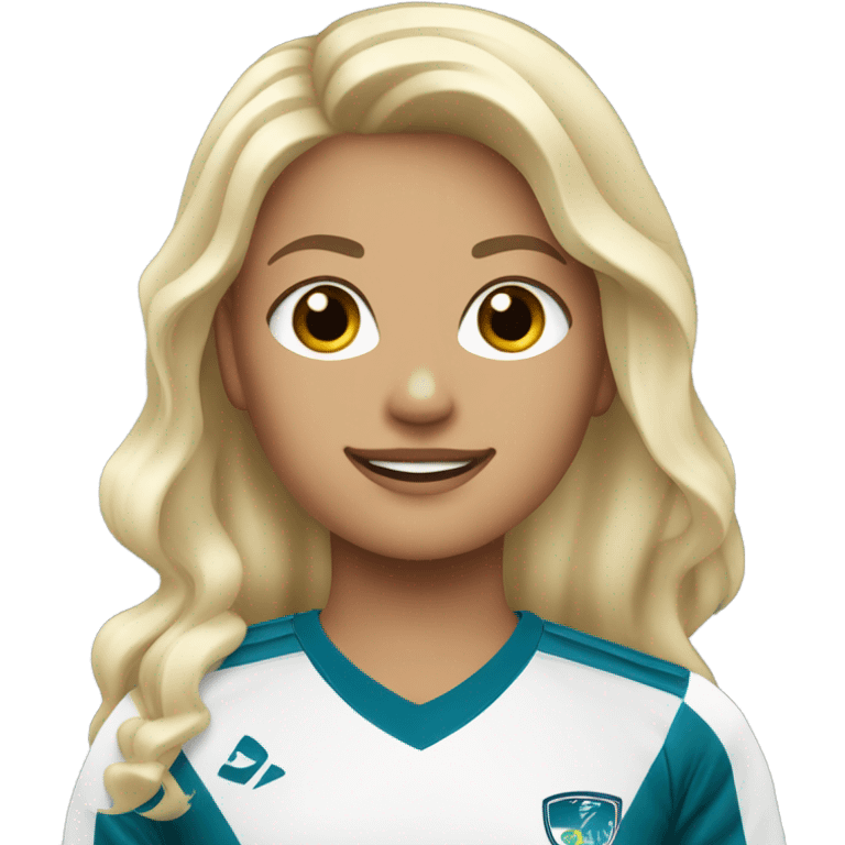 Soccer goalkeeper White and blond girl emoji