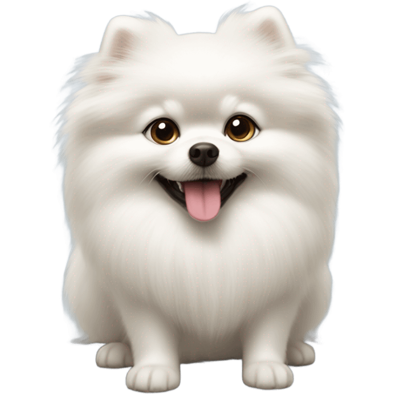 White Pomeranian emoji