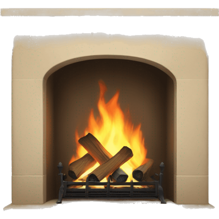 Beige fireplace emoji