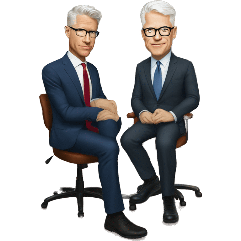 Anderson cooper with Al franken emoji