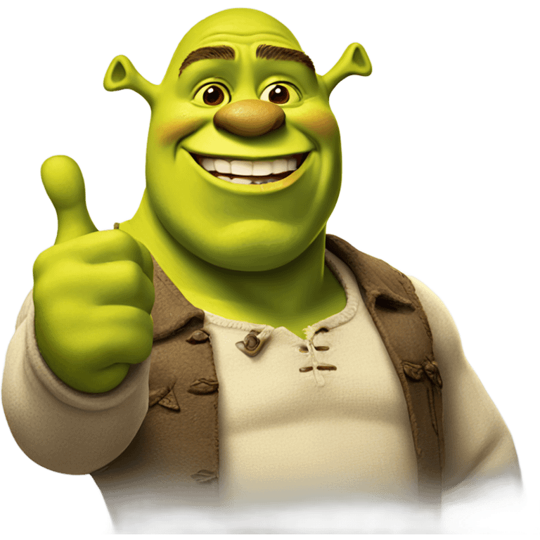 Shrek giving a thumbs up emoji