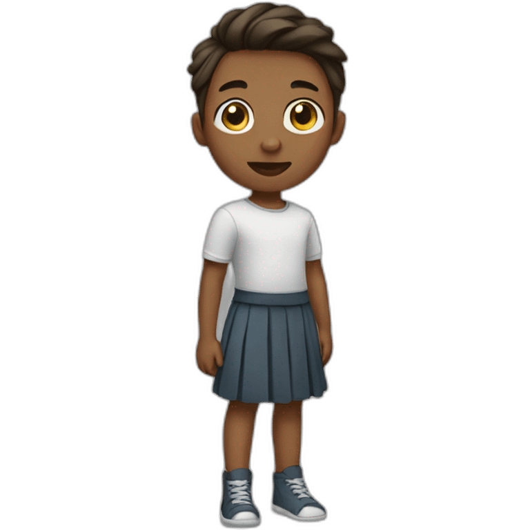 Boy wearing skirt emoji