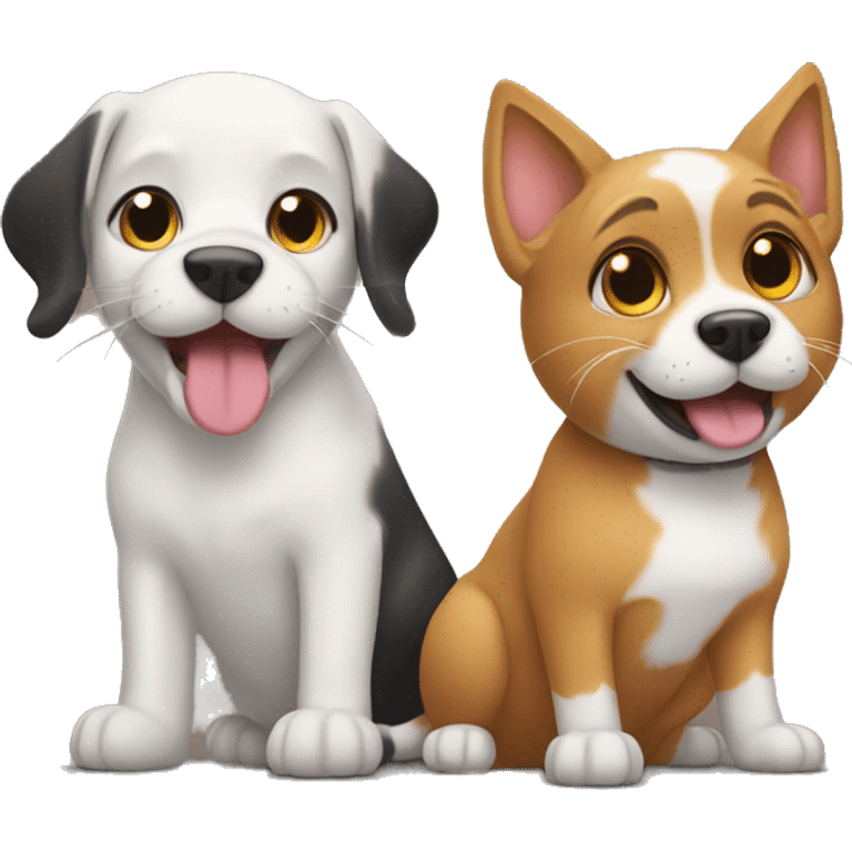 Cat and dog  emoji