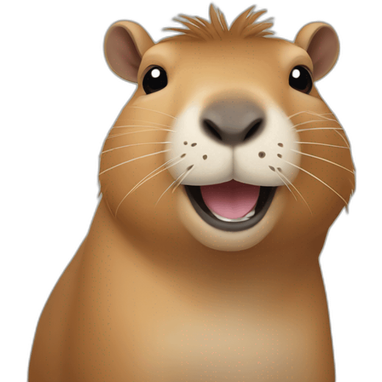 a smiling capybara emoji