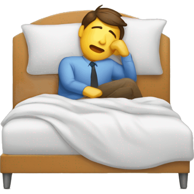 oversleeping worker emoji