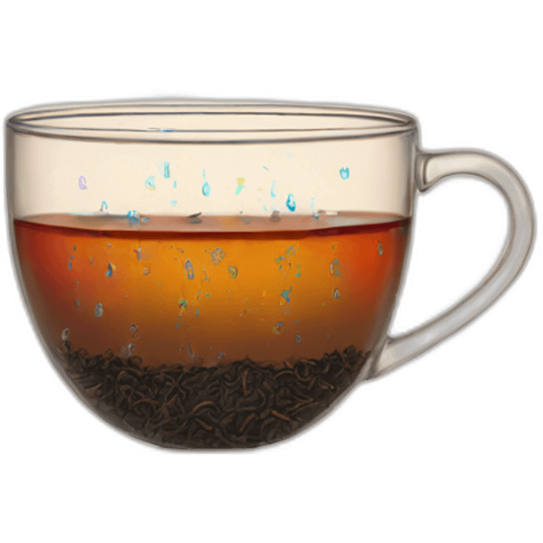 Black tea rainbow rain emoji