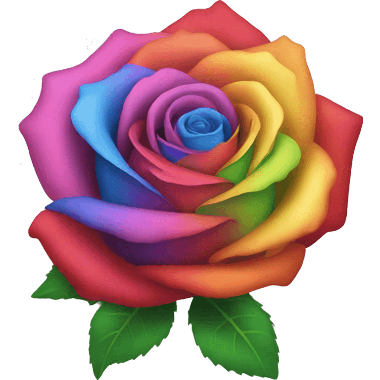 rainbow rose  emoji