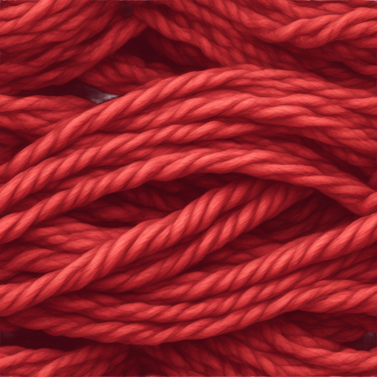 Red yarn in a ball emoji