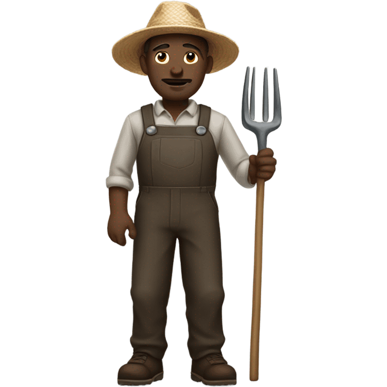 Black farmer emoji