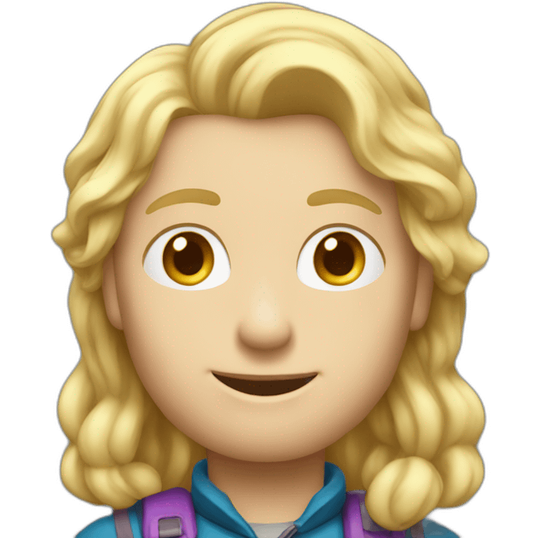 data nerd alpinist with blond hair emoji