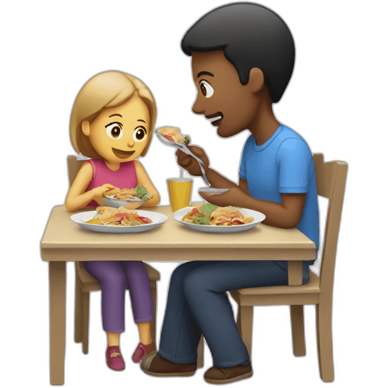 Parents eating lunch emoji