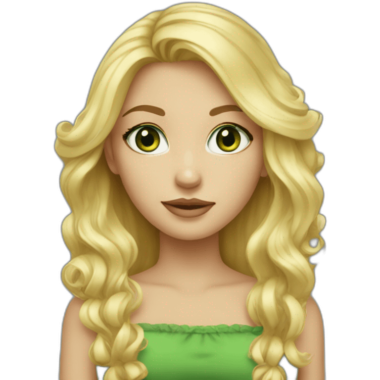 Blonde-hair-big-green-eyes-girl emoji