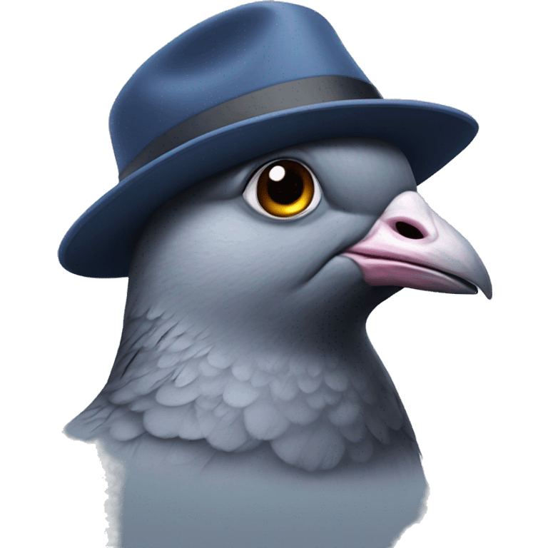 pigeon wearing hat emoji