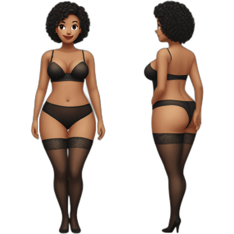 full body curvy beauty-in-a-stockings emoji