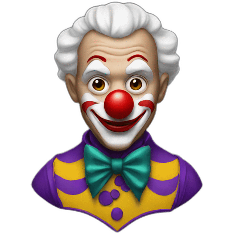 Clown wearing a batman suit emoji