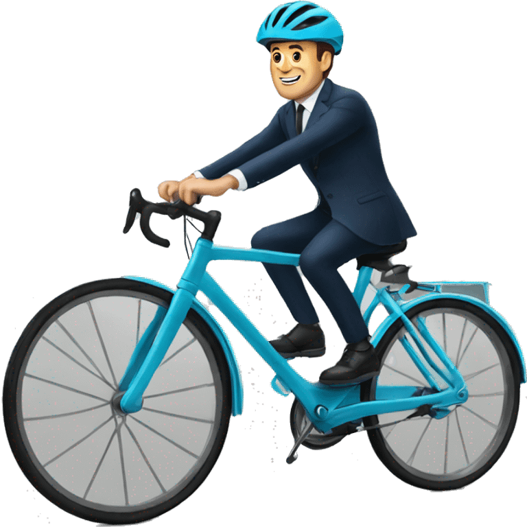 Macron sur vélo emoji