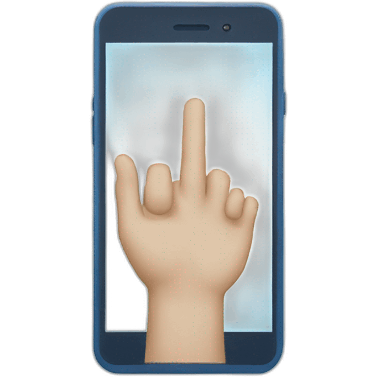 cellphone-hand-blue emoji