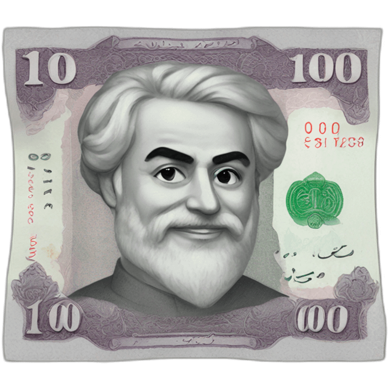 Persian 100,000 Rial banknote emoji