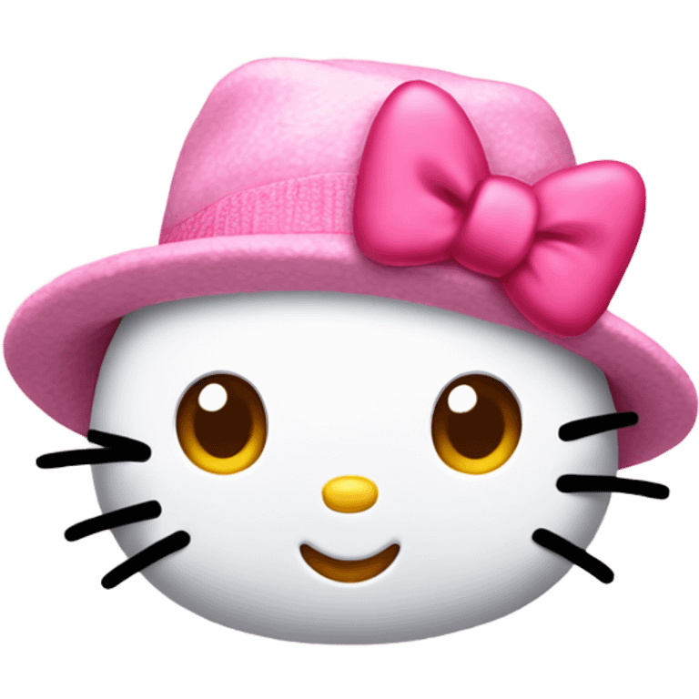 hello kitty with a cute hat  emoji